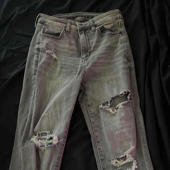 Grey Jeans, American Eagle, NE(X)T Level Stretch, Super High Rise Jegging - Picture 2 of 10